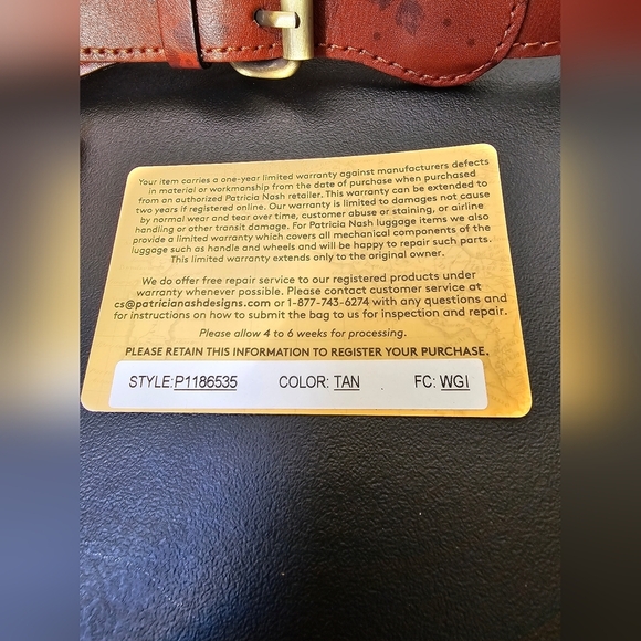 Patricia Nash Florentina Frame Leather Crossbody Bag NWT - Picture 3 of 16